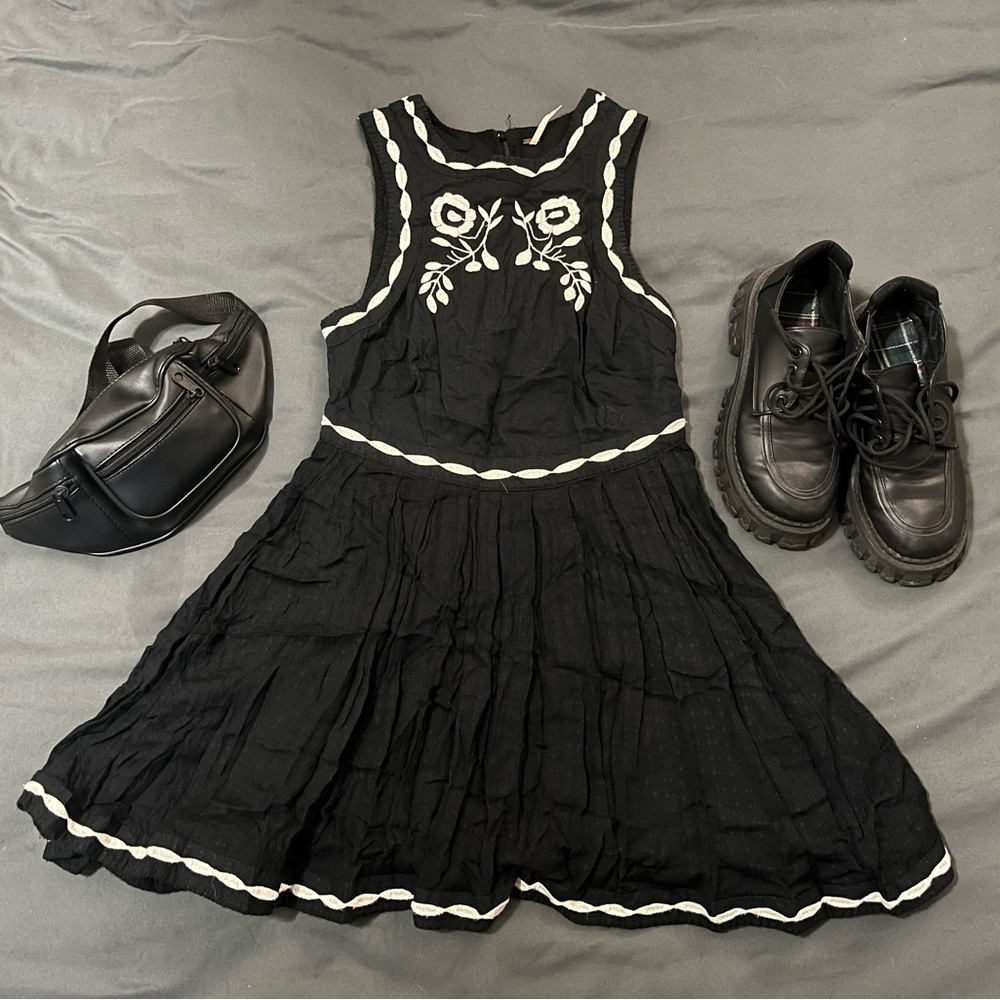 Free People Embroidered Mini Dress
